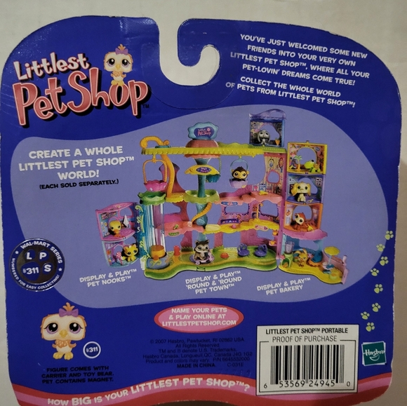 BARN OWL* #311 2007 LPS LITTLEST PET SHOP RETIRED WALMART EXCLUSIVE SEALED! Rare - Picture 3 of 4